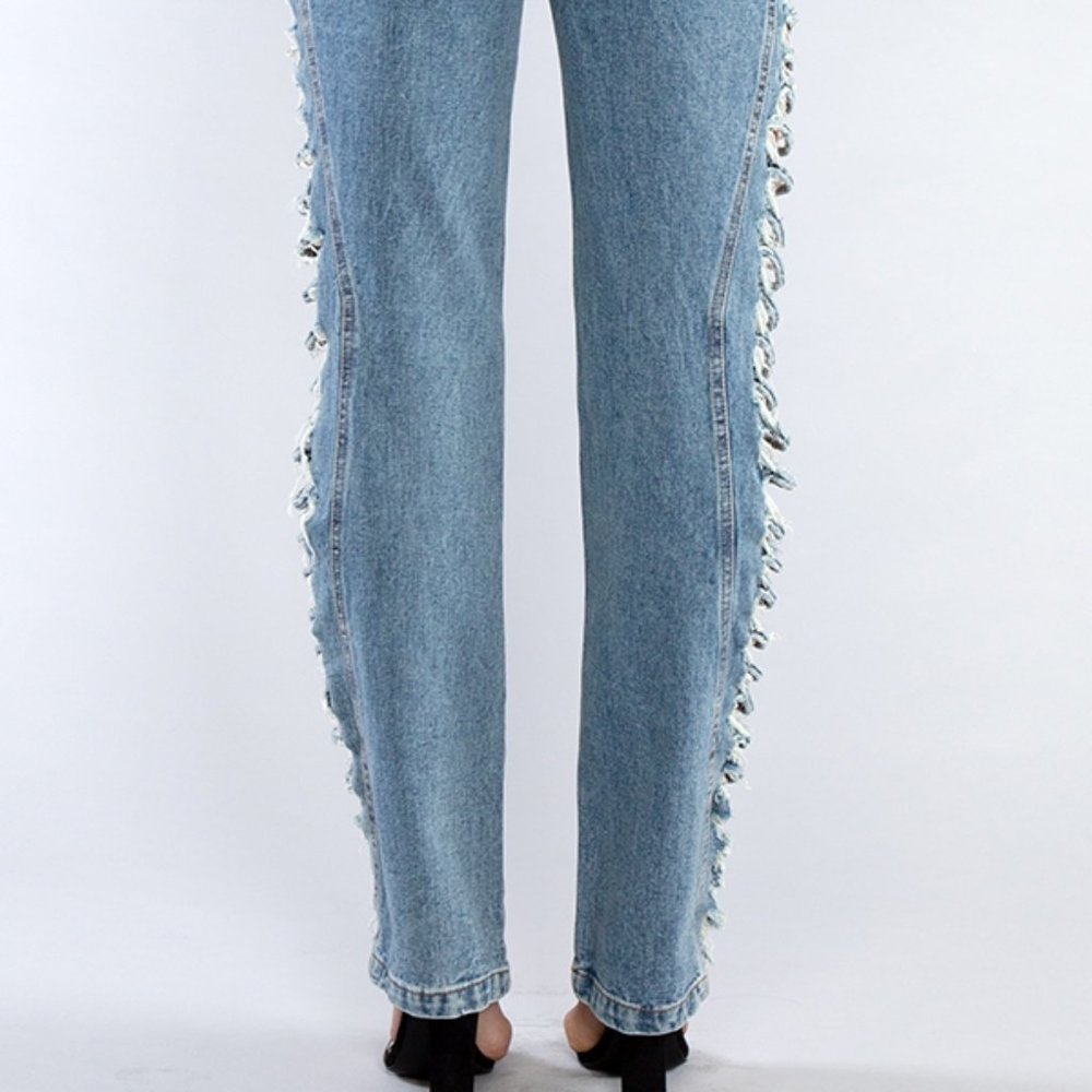 Distressed Ripped Demin Jeans - Picture 8 of 16
